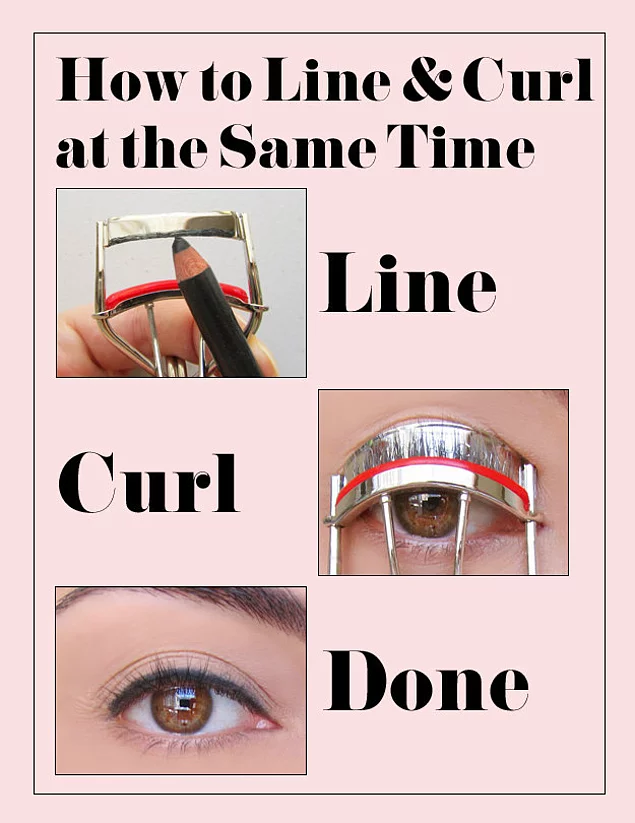 Use your lash curler to have the perfect eyeliner.