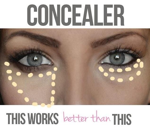 23. Concealers are our best friends when it comes to hide our tired eyes. But are we using them correctly?