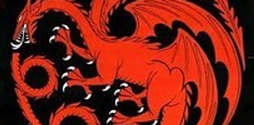 Bu görüntü, üç başlı ejderha şeklindeki Targaryen deseni bile olabilir.