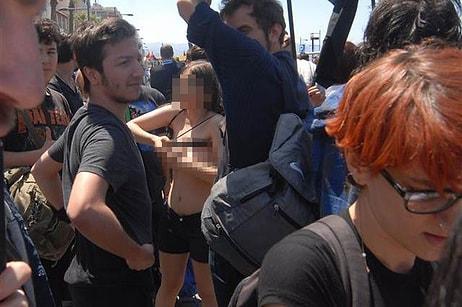 1 Mayıs Gösterileri Sırasında Polise Üstünü Aratmayan Grup Soyundu