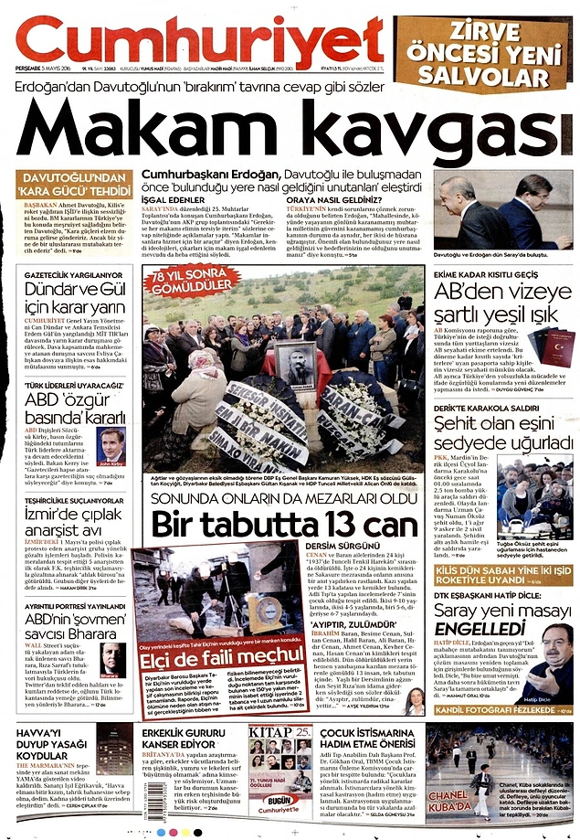 Gazetelerde Bugün | 5 Mayıs Perşembe