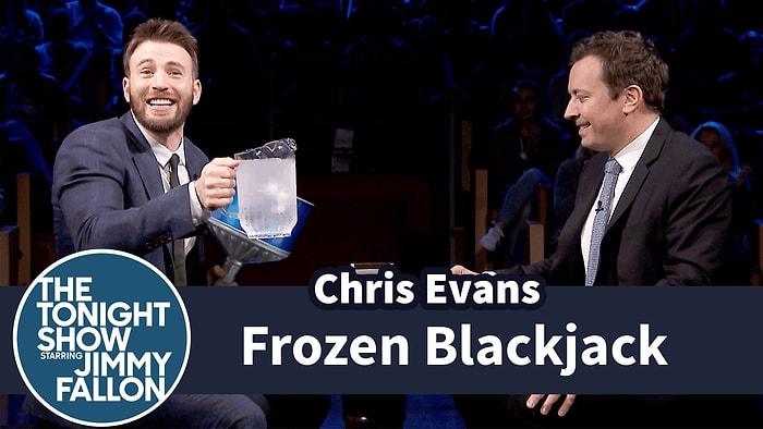 Jimmy Fallon ve Chris Evans'dan Pantolonun İçine Buzlu Su Dökmeli Blackjack Oyunu