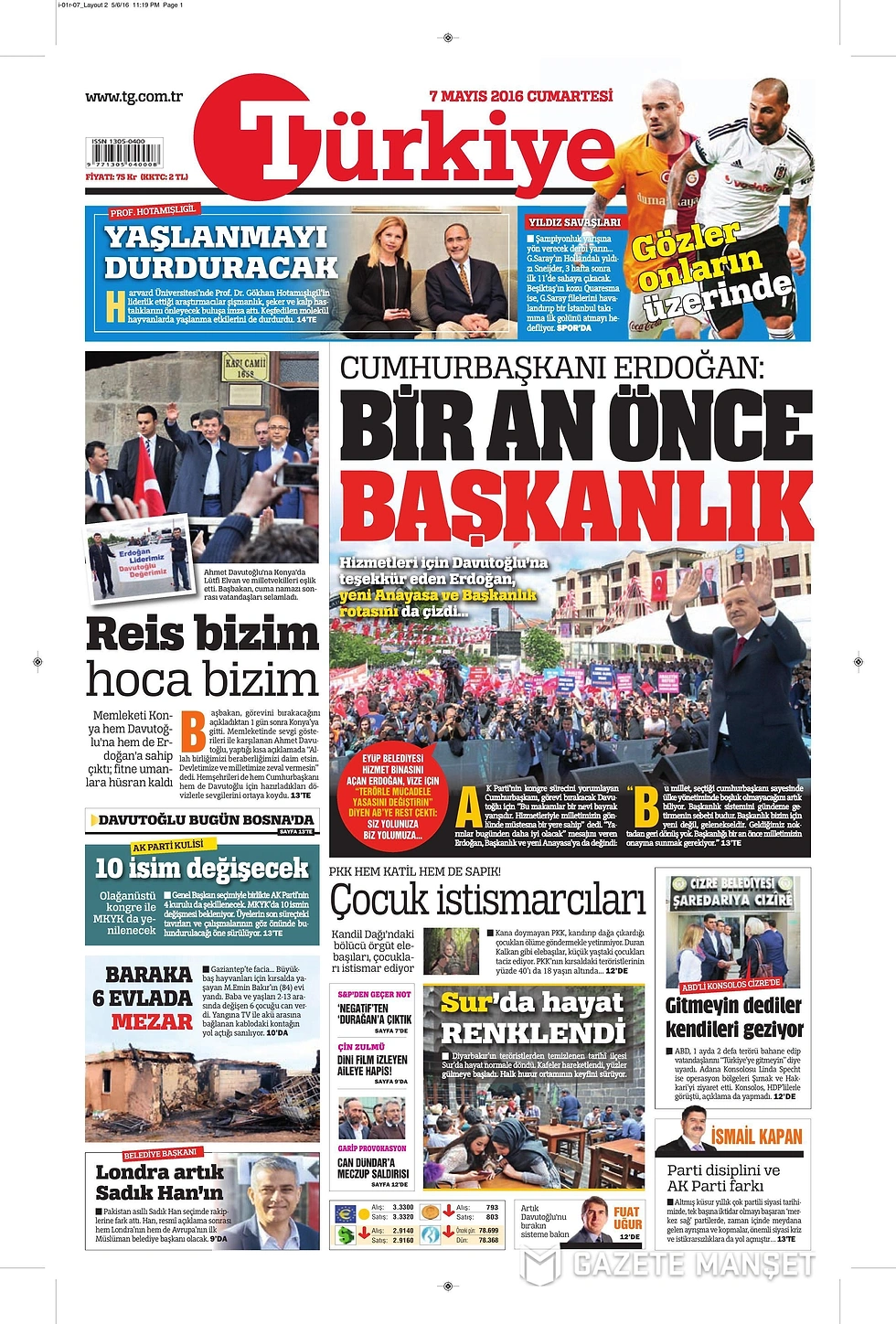Gazetelerde Bugün | 7 Mayıs Cumartesi