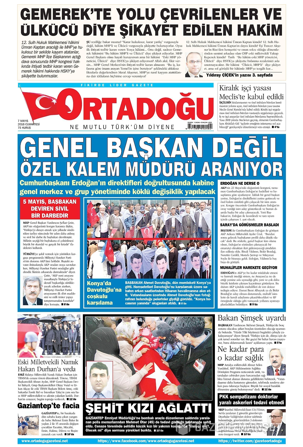 Gazetelerde Bugün | 7 Mayıs Cumartesi