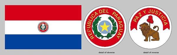 Paraguay arkalı önlü farklı bayraklara sahip. Sadece amblemleri farklı.