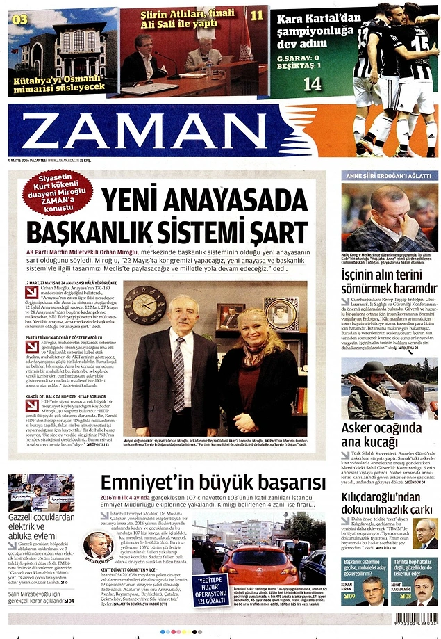 Gazetelerde Bugün | 9 Mayıs Pazartesi
