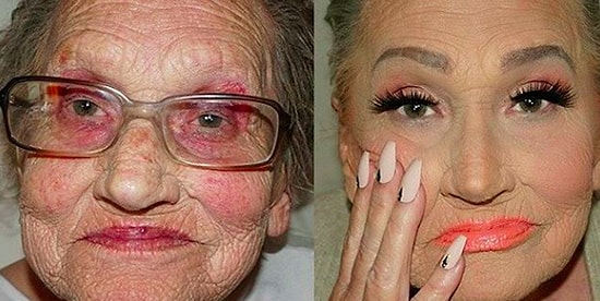 Bir Instagram Öyküsü: Büyükannesini 30 Yaş Gençleştiren Makyaj Sanatçısı Çıtayı Yükseltti!