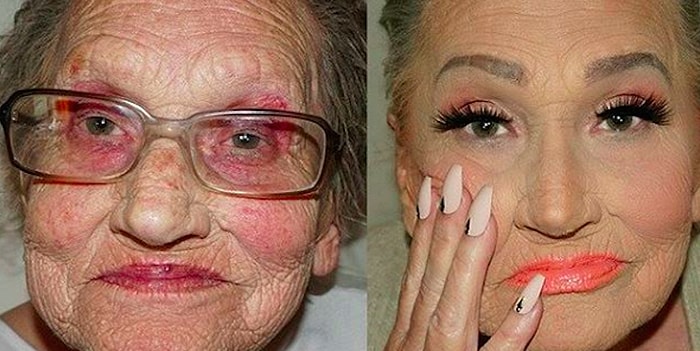 Bir Instagram Öyküsü: Büyükannesini 30 Yaş Gençleştiren Makyaj Sanatçısı Çıtayı Yükseltti!