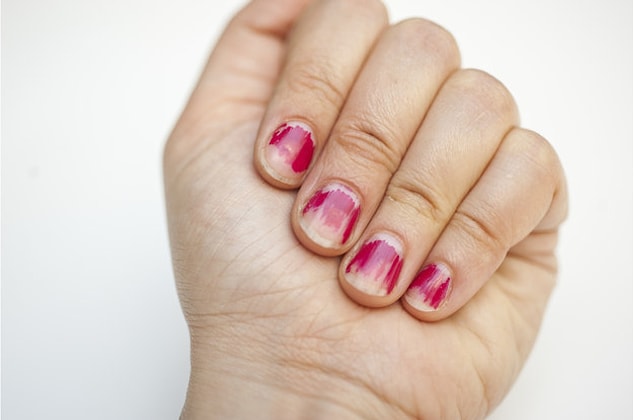 5. When you forgot to remove red nail polish on time...