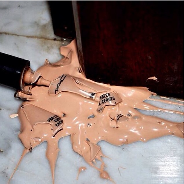 14. Your most expensive foundation shatters before your eyes...