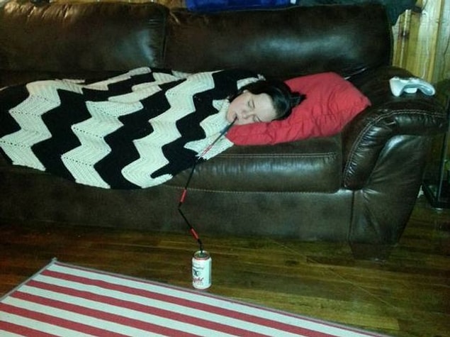 6. "Could you hand me the remote, please?"