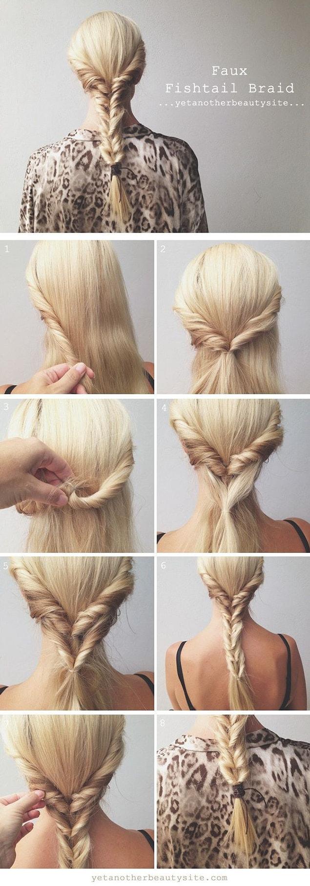 9. For those who can't bother with fishtail braids...