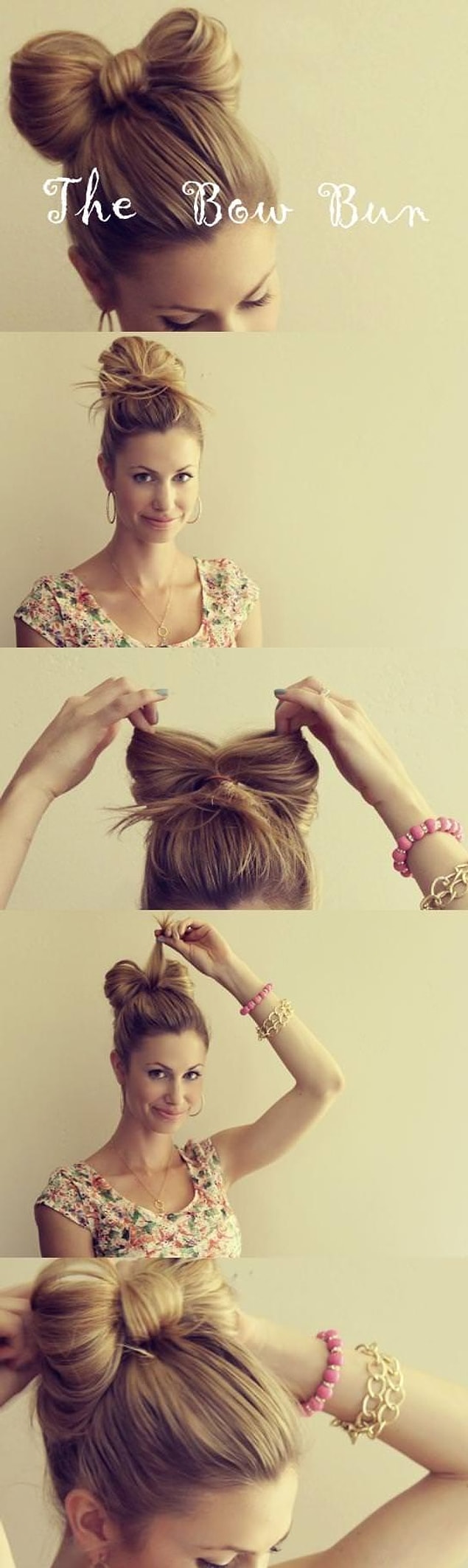 12. Bow buns because you can make ribbons out of your hair!