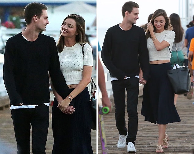 Bu arada, söylemeden geçmeyelim: Uzun bir süredir Miranda Kerr, Snapchat'in kurucusu Evan Spiegel ile mutlu bir beraberlik yaşıyor.