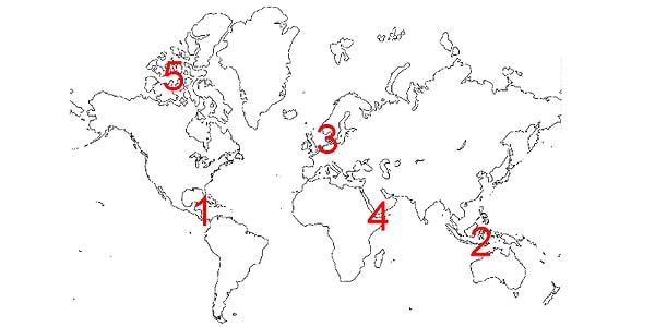 6.Panama Kanalı dünya haritası üzerinde kaç numaralı bölgededir?