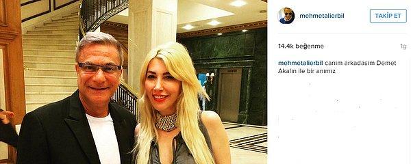 Mehmet Ali Erbil davadan sonra da sosyal medya üzerinden Demet Akalın'a takılmaya devam etti.