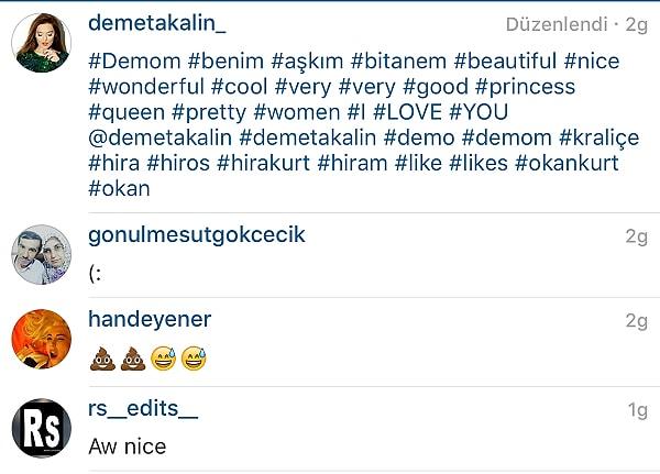 Geçtiğimiz günlerde, Hande Yener'in Hira'nın fotoğrafının altına gönderdiği "bok" emojisi ise bu düşmanlığı taçlandırdı.