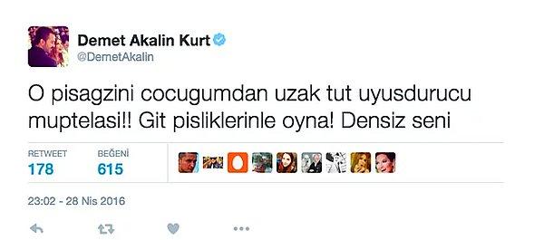 Demet Akalın'a bulaşmak için yürek yemiş olmak gerekir heralde! Akalın, Yener'i Twitter'dan topa tuttu.