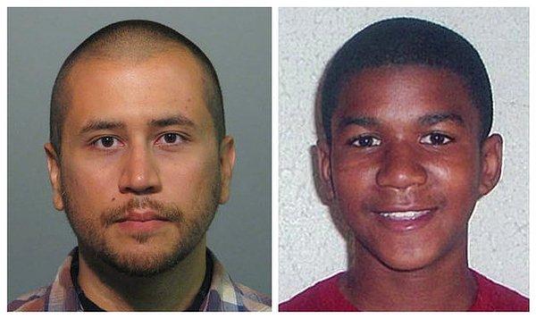 32 yaşındaki George Zimmerman solda, ve öldürülen genç Trayvon Martin.