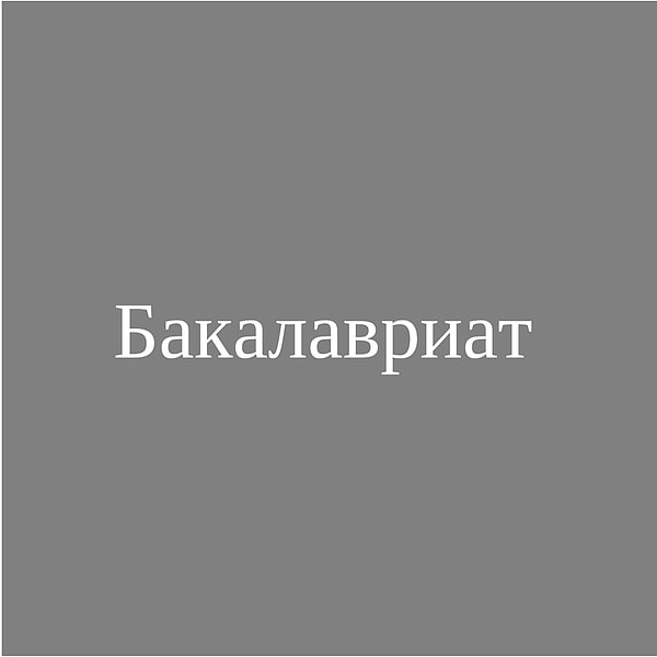 Бакалавриат