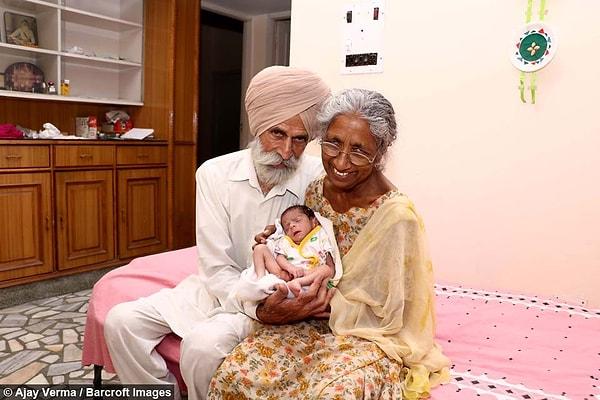Hindistan'da 72 yaşındaki Daljinder Kaur, tüp bebek yöntemiyle çocuk sahibi oldu.