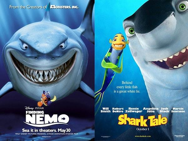 6. Kayıp Balık Nemo - Finding Nemo (2003) / Köpekbalığı Hikayesi - Shark Tale (2004)