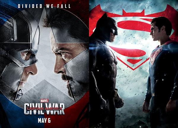 20. Batman v Superman: Adaletin Şafağı (2016) / Kaptan Amerika: Kahramanların Savaşı (2016)