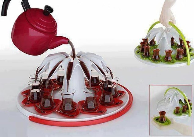 6. Çoklu Çay Tepsisi