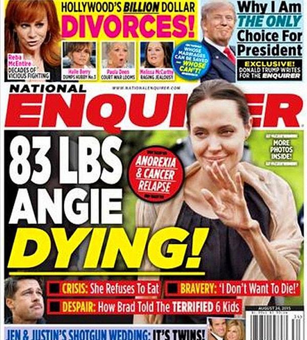 Jolie'nin sağlık probleminin, evliliği ile ilgili yaşadığı sorunlardan kaynaklandığı konuşulmaya başlandı.