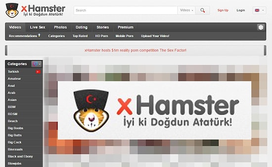 Porno Sitesi xHamster da Boş Geçmedi: Sitesinde 19 Mayıs Kutlama Mesajı Yayınladı