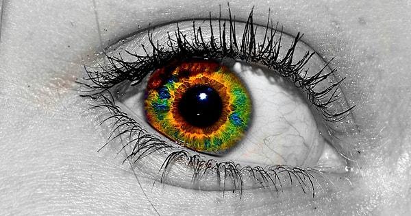4. İnsan gözü temelde üç renk algılayabilir: kırmızı, mavi ve yeşil. Gördüğümüz tüm renkler bu üç rengin ve ışığın karışımından meydana gelmektedir.