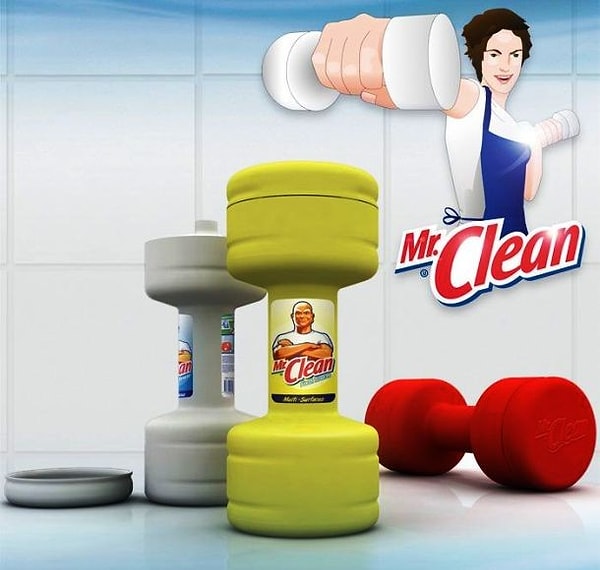 24. Мистер Пропер - подкачайся, пока убираешься!