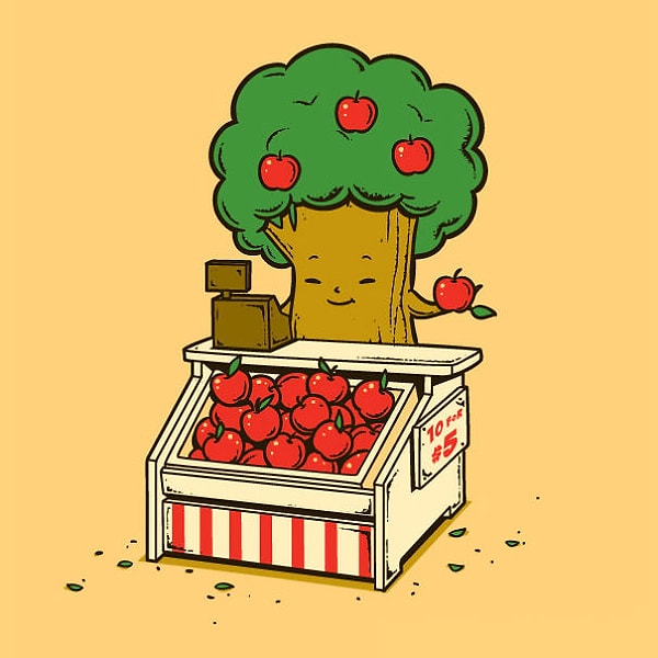 10. Яблочный прилавок