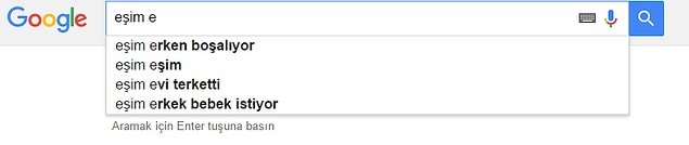 Google'ın Türk erkeğine kurduğu bir komplo. Bu aramaya uymuyoruz, saygı da duymuyoruz.
