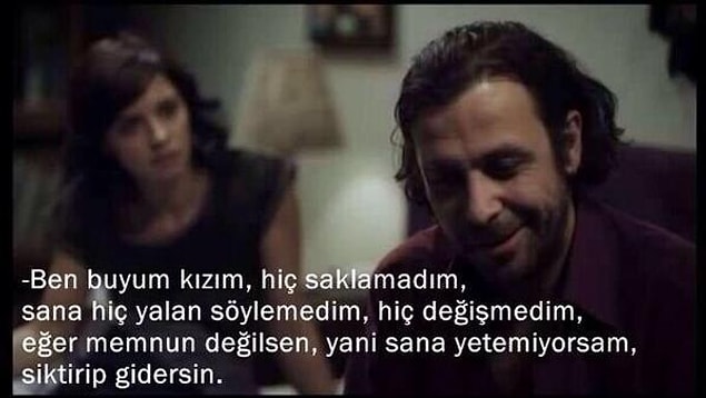 5. Bu arada başroldeki erkek oyuncunun afedersiniz piç bir karakter olması gerektiğini söylememe lüzum yok herhalde. Film bitince "Ama onu da anlamak lazım" diye birbirimizle ters düşcez çünkü