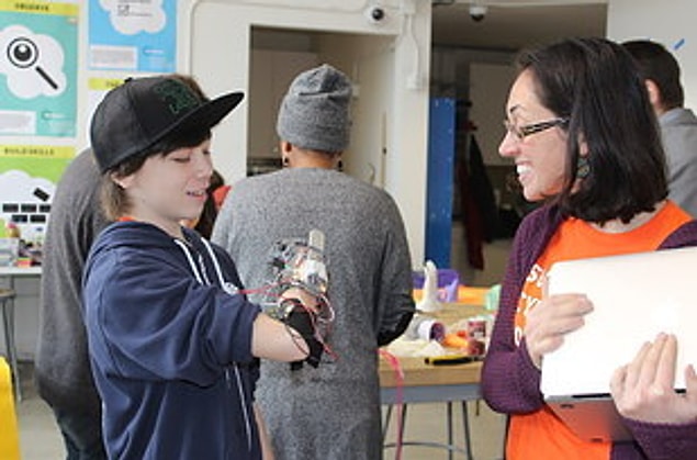 Jordan made her creation at a five-day-long design training event in San Francisco called Superhero Cyborg.