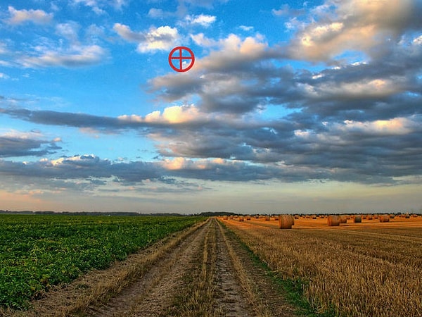 5. Выберите правильную часть рисунка внутри мишени