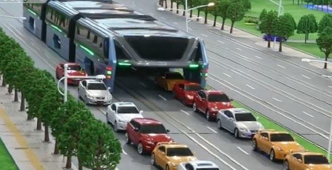 Trafik Sorununa Çözüm Olacak Fütüristik Dev Otobüs