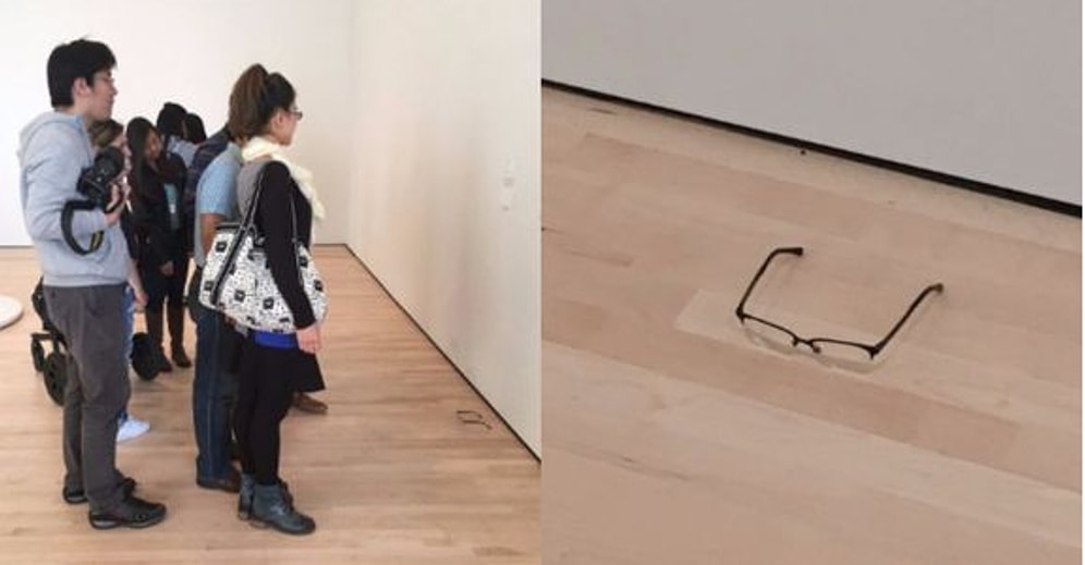 Забытые на полу в музее очки приняли за произведение искусства