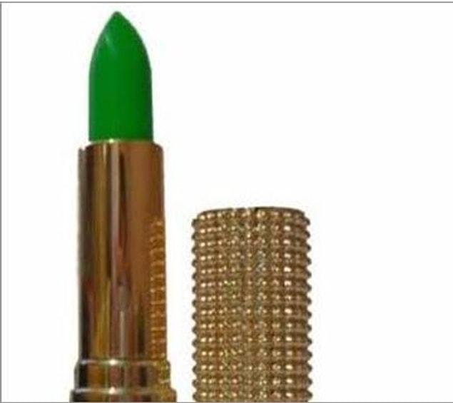 7. This green lipstick that turns into pink once worn