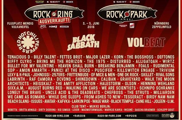 1. Rock am Ring: June 3rd-5th - Mendig, Germany