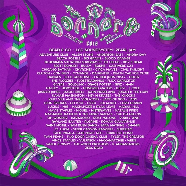 2. Bonnaroo Music and Arts Festival: June 9th-12th - Manchester, Tennessee, USA