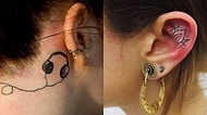 Hem Küpelerin Hem de Piercinglerin Pabucunu Dama Attıracak 25 Enfes Kulak Dövmesi