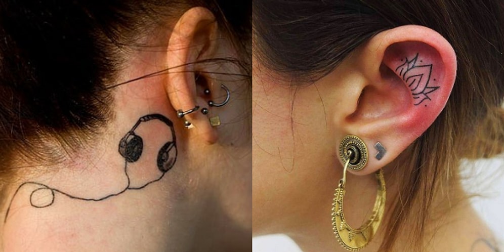 Hem Küpelerin Hem de Piercinglerin Pabucunu Dama Attıracak 25 Enfes Kulak Dövmesi