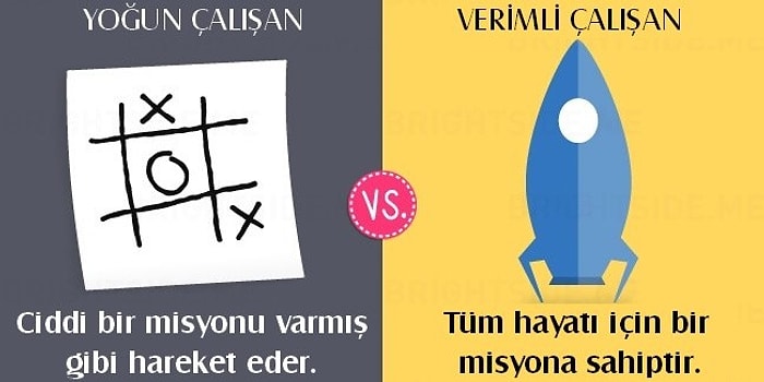 Yoğun ve Verimli Çalışan İnsanların Arasındaki Farkları Gösteren 13 Karşılaştırma