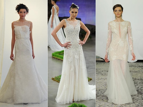 7. С "тюлевыми" вставками. Тут главное сохранить элегантность и не переборщить.