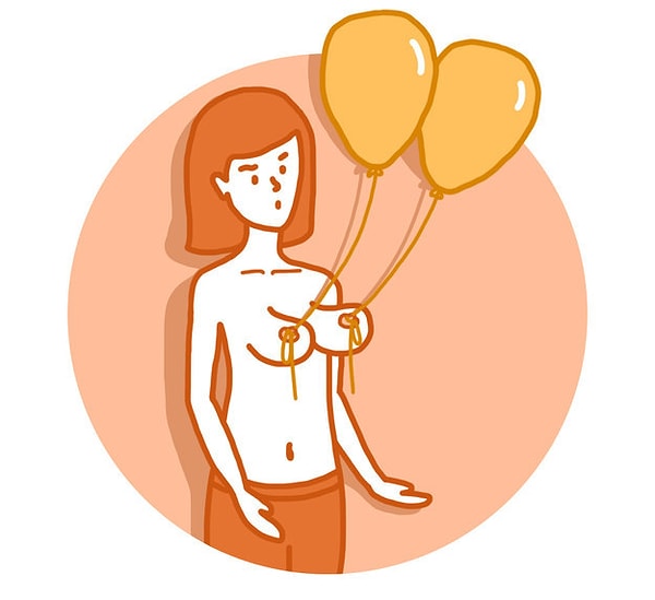 1. Tie balloons to your nipples.