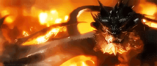 14. Hobbit'te Smaug'un ortalığı yakıp yıkması.