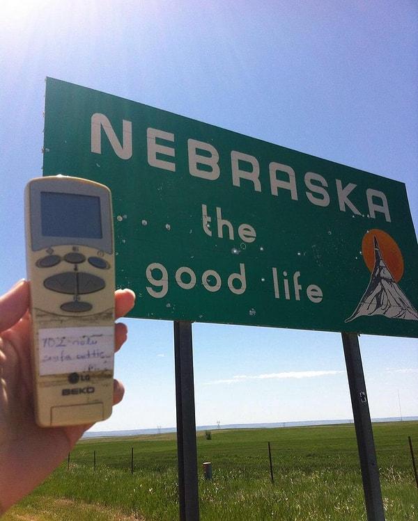 Klima kumandasının 4 ay önce Fethiye'de başlayan serüveni şu aralar Nebraska'da devam ediyor.