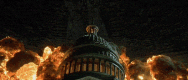 9. Kurtuluş Günü / Independence Day (1996) filminde uzaylı istilacıların şehri fırına çevirdiği sahne.